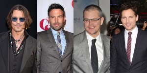 l to r: Depp, Affleck, Damon, Facinelli