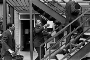 Caldwell, left, with MLK in Memphis, 1968.